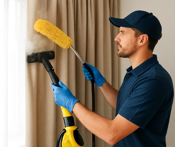 Trusted drapes cleaning technician Matty Curtain Cleaning cromer-nsw QLD